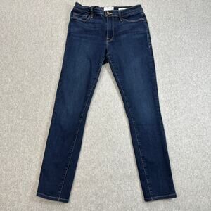 Frame Jeans WMNS SZ 30 Blue Denim Le Skinny de Jeanne Mid Rise Perfect Stretch